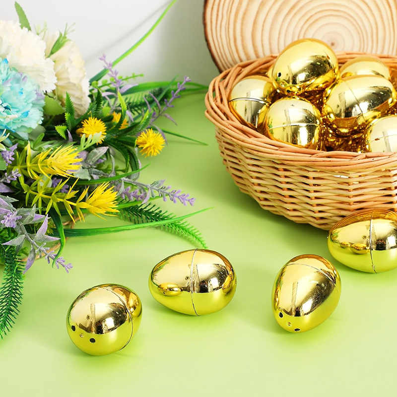 6-24Pcs Golden Easter Eggs Pla - Party Games Easter For Kids 리뷰 및 가격