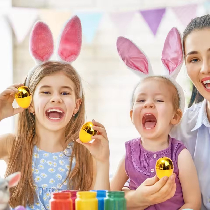 6-24Pcs Golden Easter Eggs Pla - Party Games Easter For Kids 리뷰 및 가격